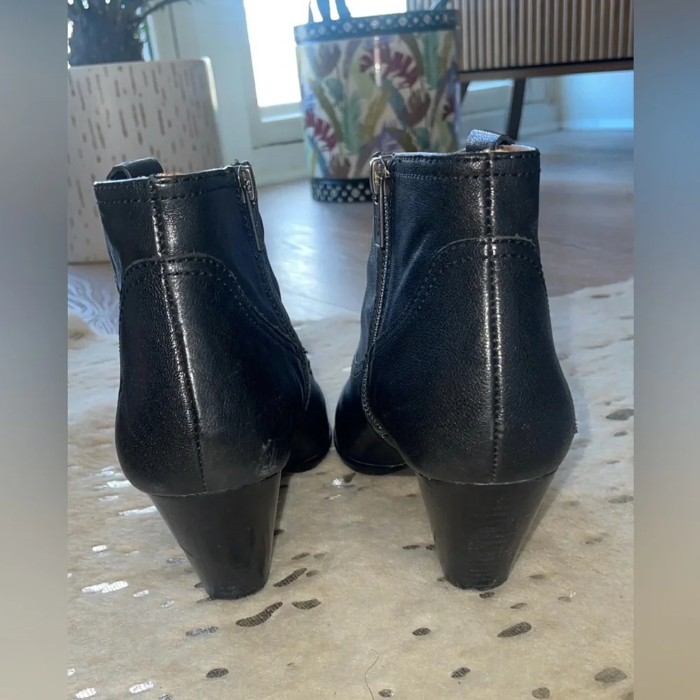 Frye Black Leather Ankle Booties - Picture 6 of 7